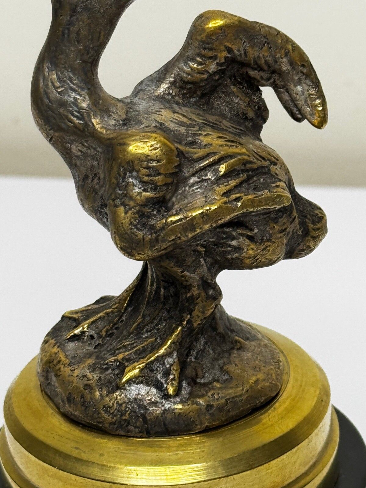 Kunst Antoine Bofill Gesigneerde Art Deco Pelikaan Automasotte Messing Sculptuur ca. 1920s photo