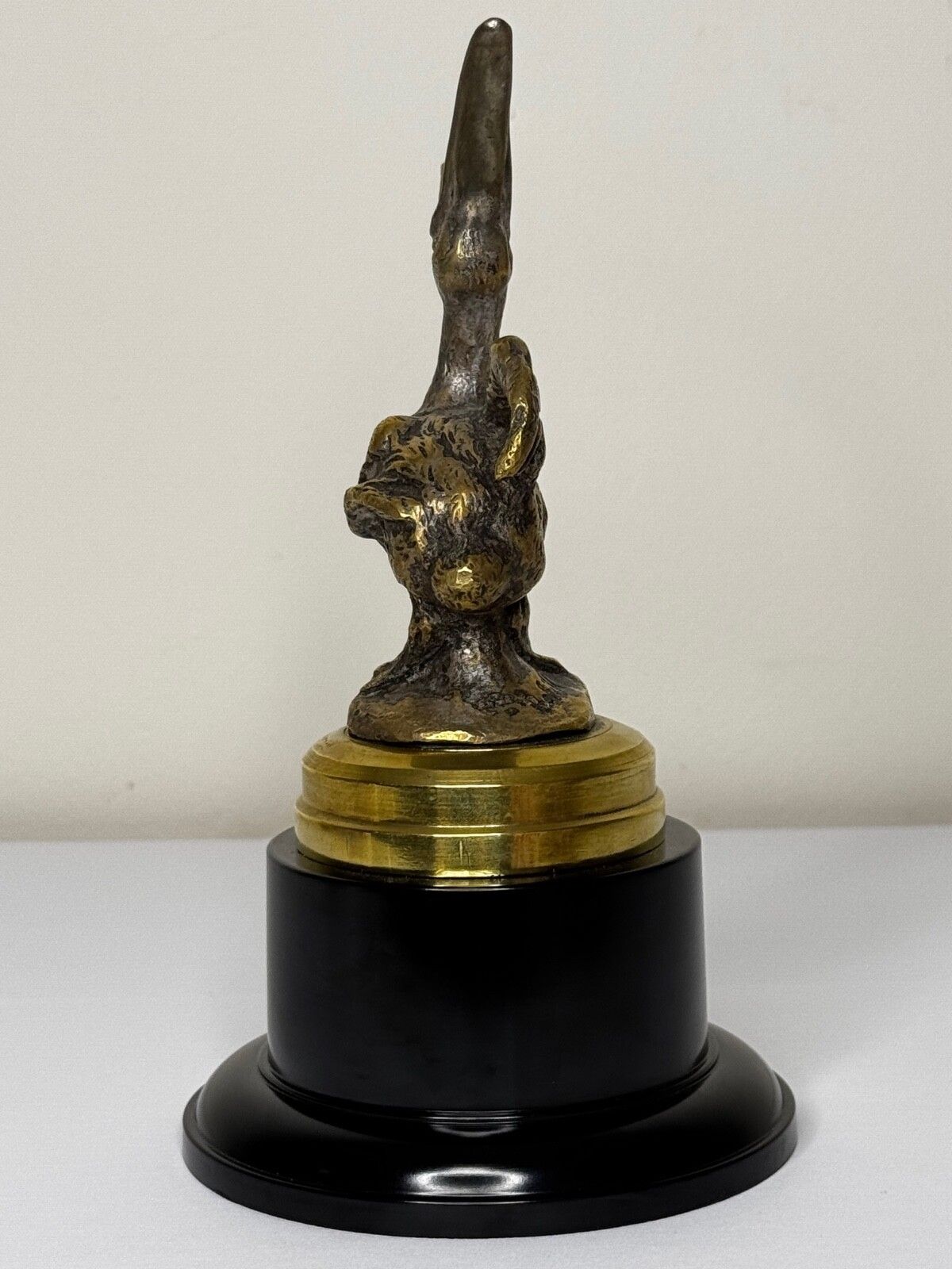 photo vintage Antoine Bofill Signed Art Deco Pelican Car Mascot Brass Sculpture C1920s