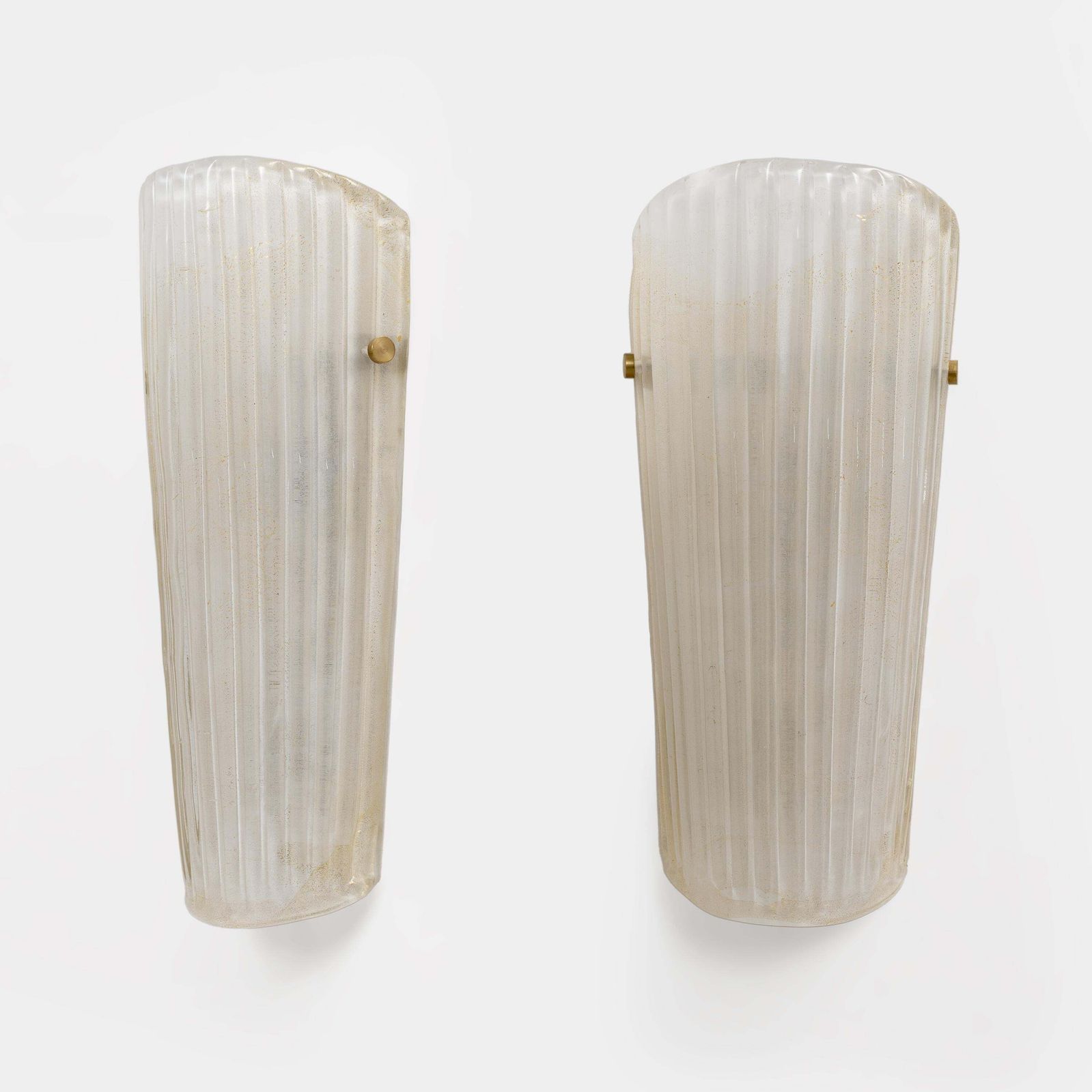 Paar Murano glazen wandlampen met goudstofinsluitsels photo furniture
