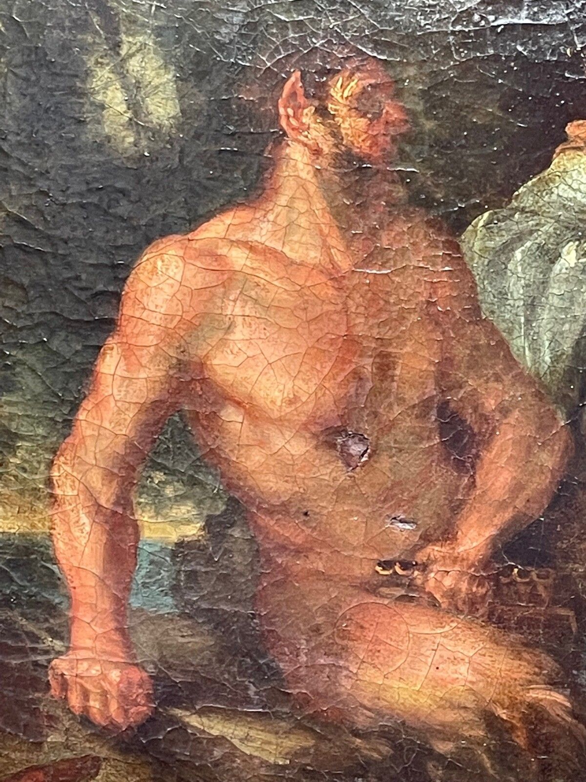 18e-eeuws Italiaans Old Master Apollo & Marsyas naar Filippo Lauri photo vintage