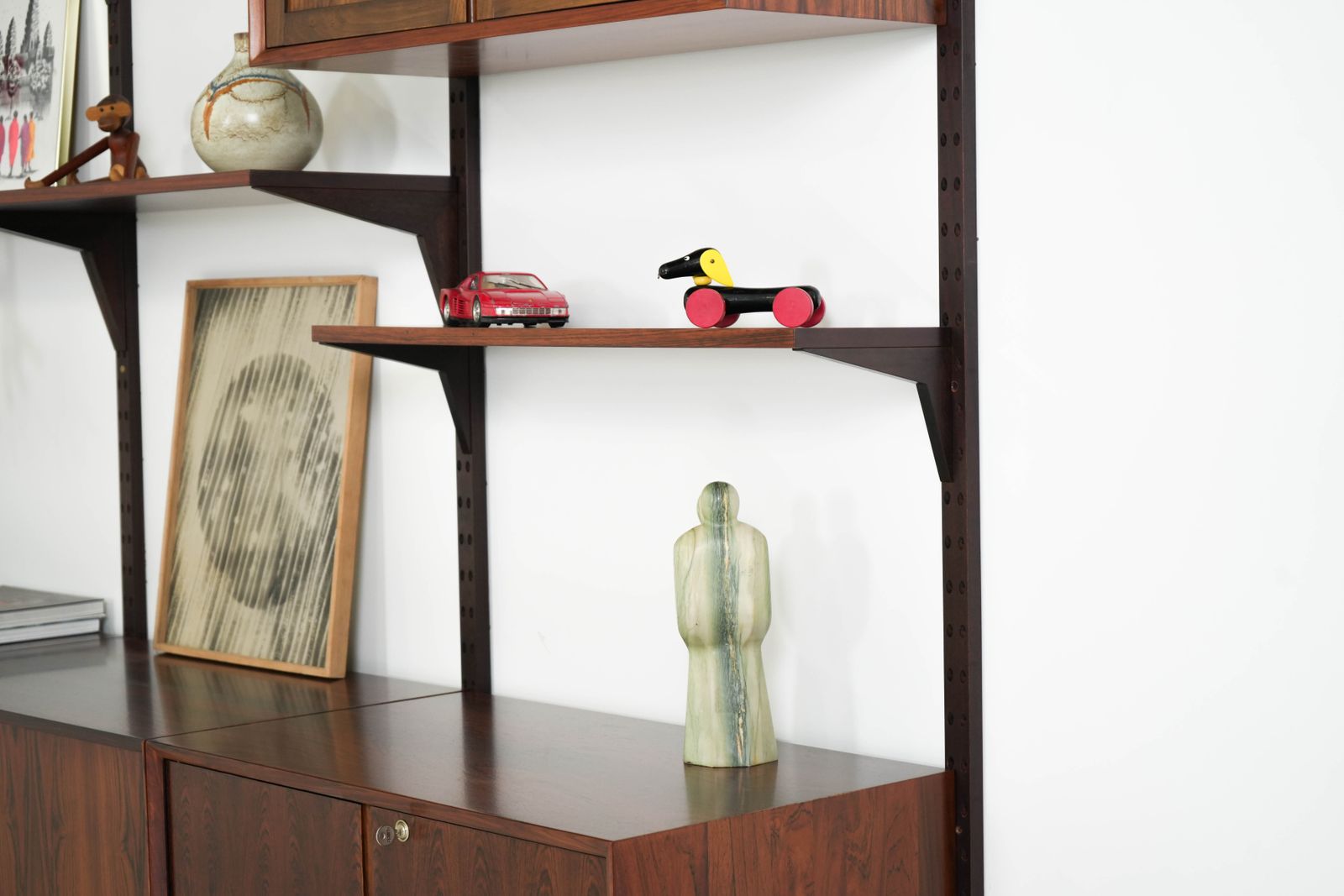photo furniture Modular Shelving In Veneer By Poul Cadovius, Denmark, 1970s