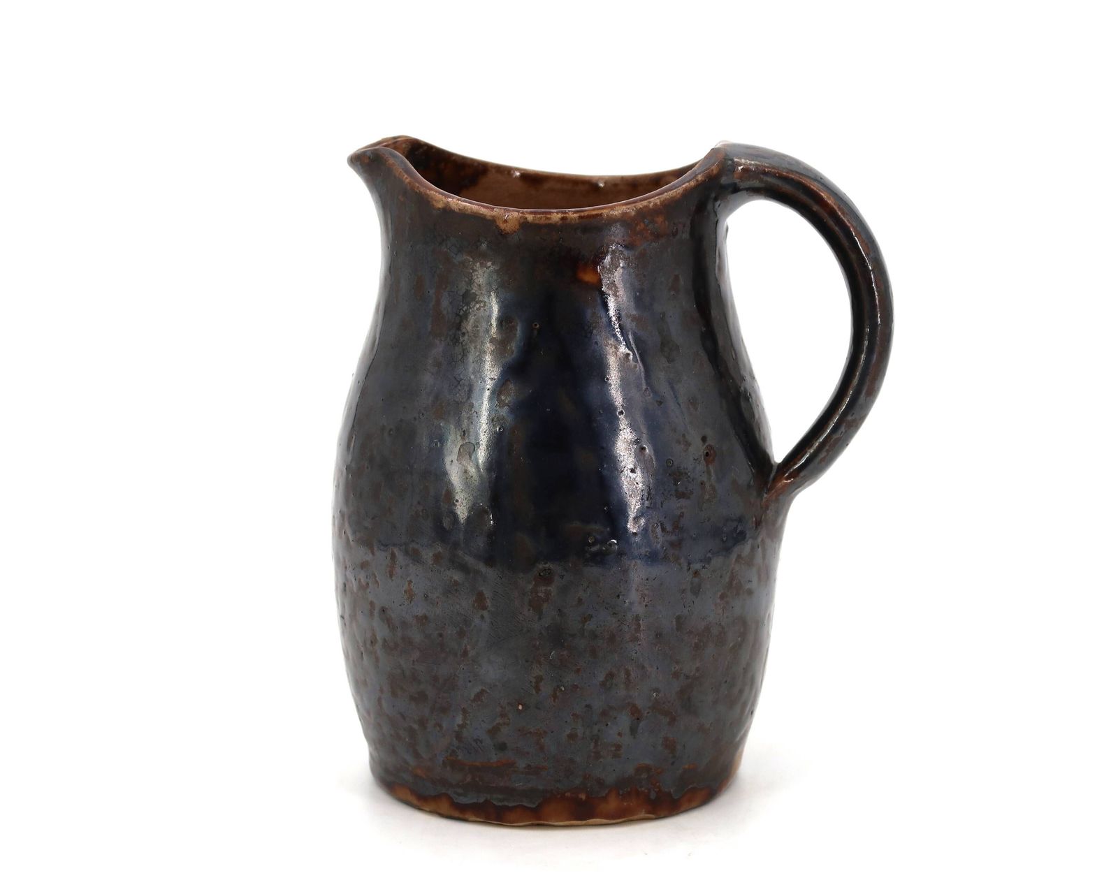 Pichet en grès noir par Jean Talbot, La Borne Ceramics, années 1940 photo for sale