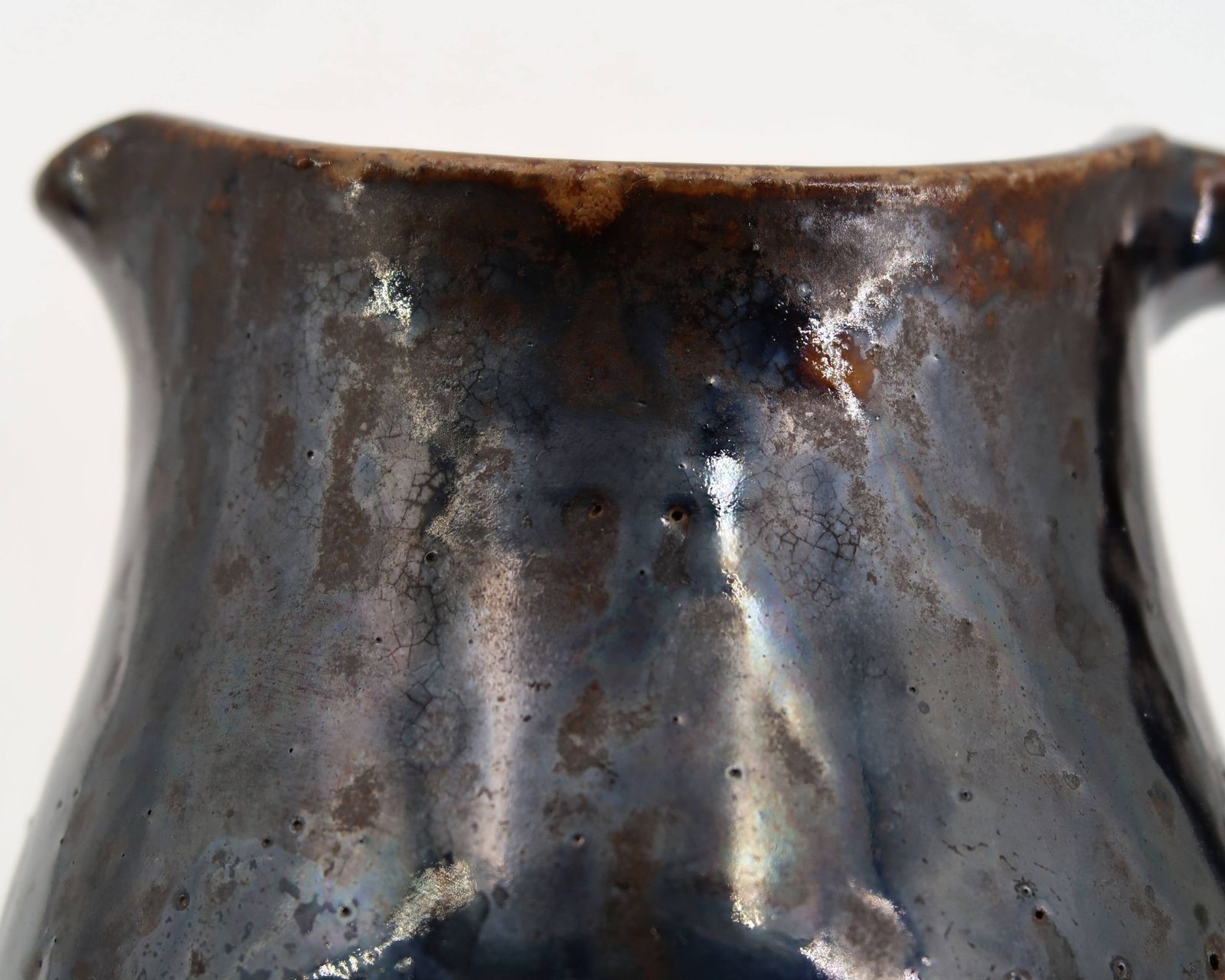 photo furniture Black Stoneware Pitcher By Jean Talbot, La Borne Ceramics, 1940s