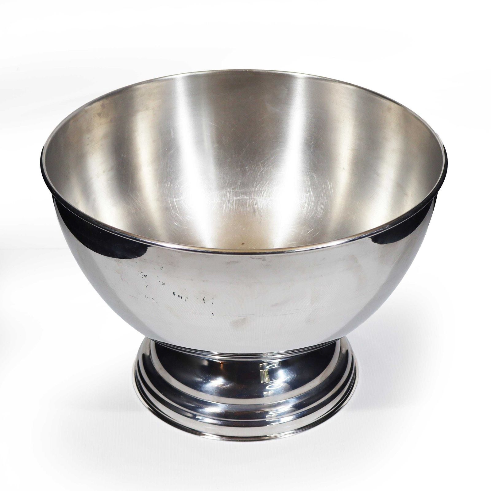 Seau à champagne vintage sur pied central en acier inoxydable poli miroir par Couzon photo furniture
