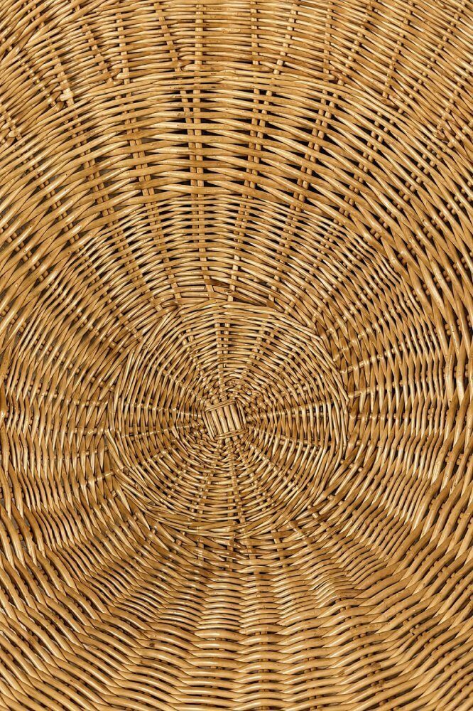 photo vinterior Vintage Italiaanse Modern Boho Rattan Bolvormige Schaalstoelen, ca. jaren 1950