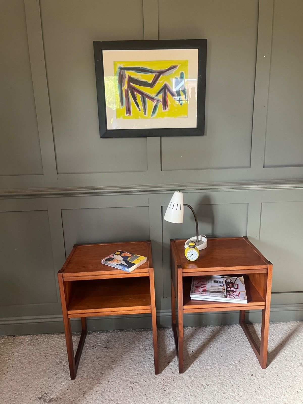 Pair Vintage Teak Bedside Cabinets Circa 1960’s