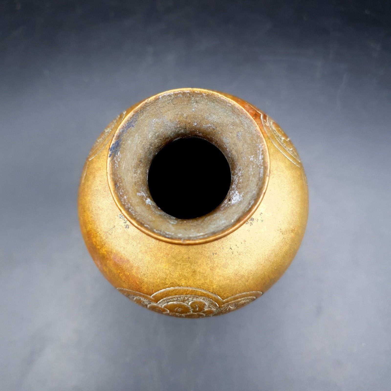 Antique Alfred Salzmann Jerusalem Palestine Brass Bird Vase C 599 C.1930 10.6cm photo buy