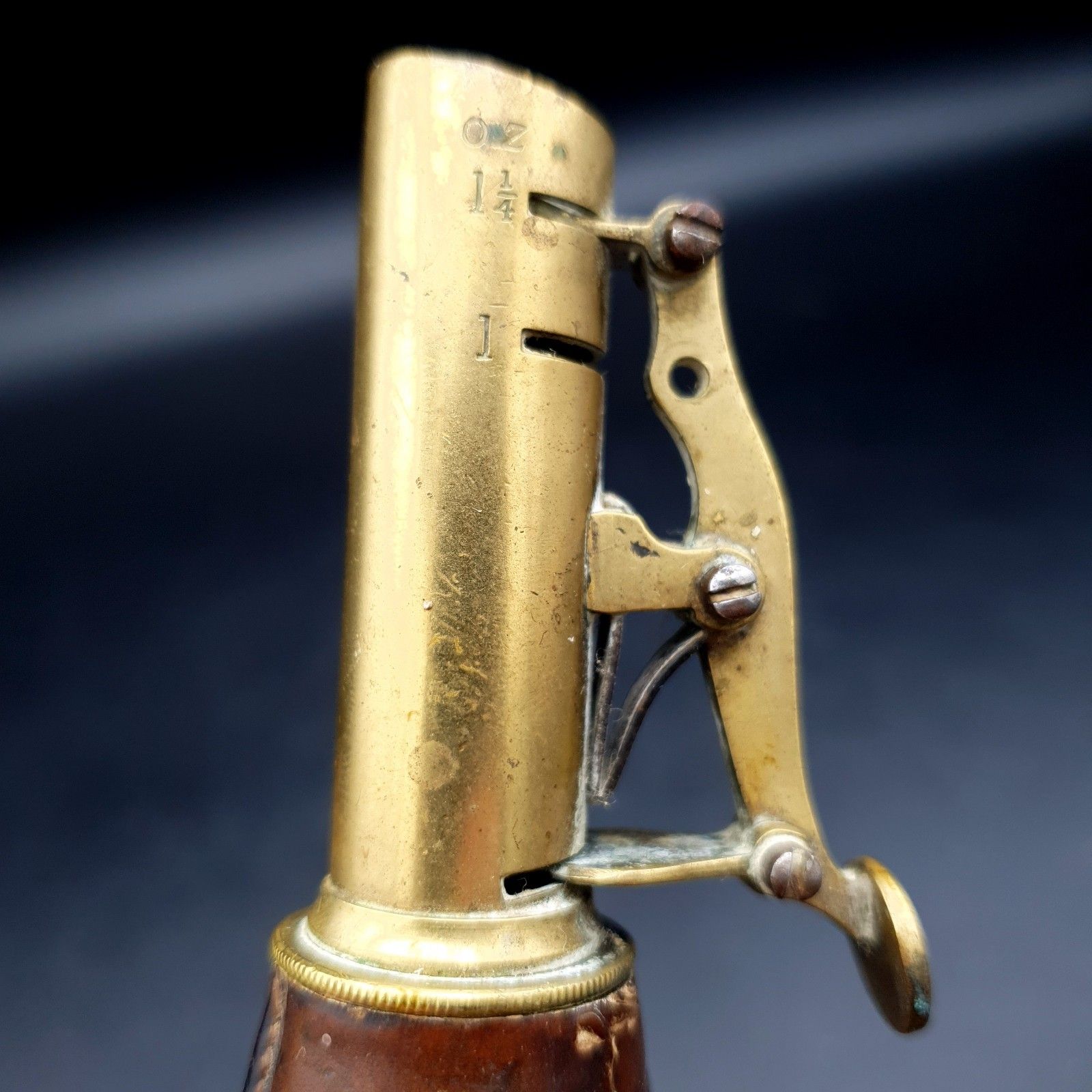 Antiek Victoriaans leren hagelflesje W Bartram & Co messing jacht schietsport ca. 1870 photo buy
