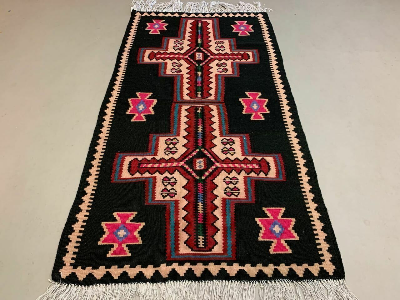 Antique Turkish Kilim Rug 158x89cm Shabby Vintage Old Tribal Kelim Medium photo Textiles