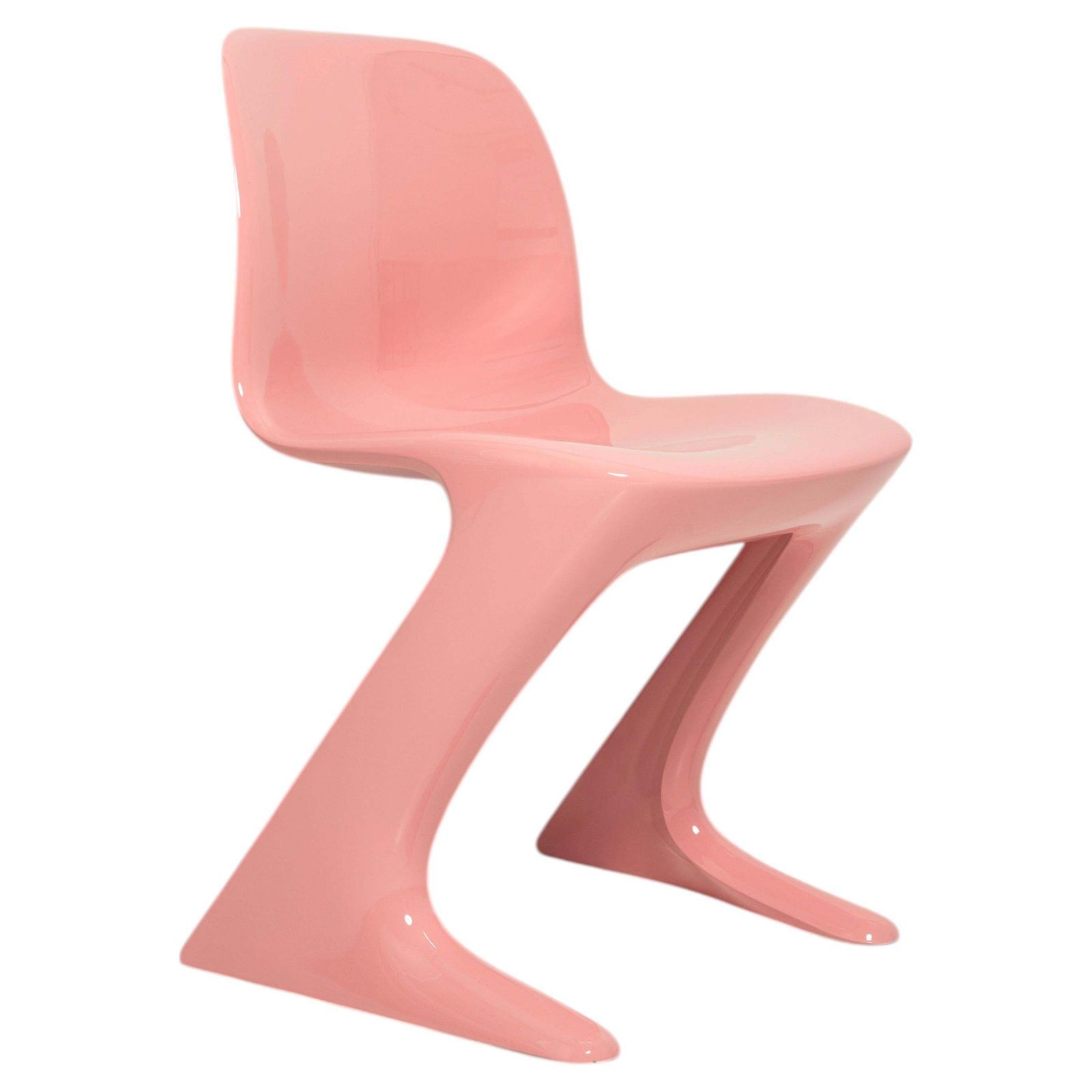 Lichtroze Kangaroo Chair, ontworpen door Ernst Moeckl, Duitsland, 1968