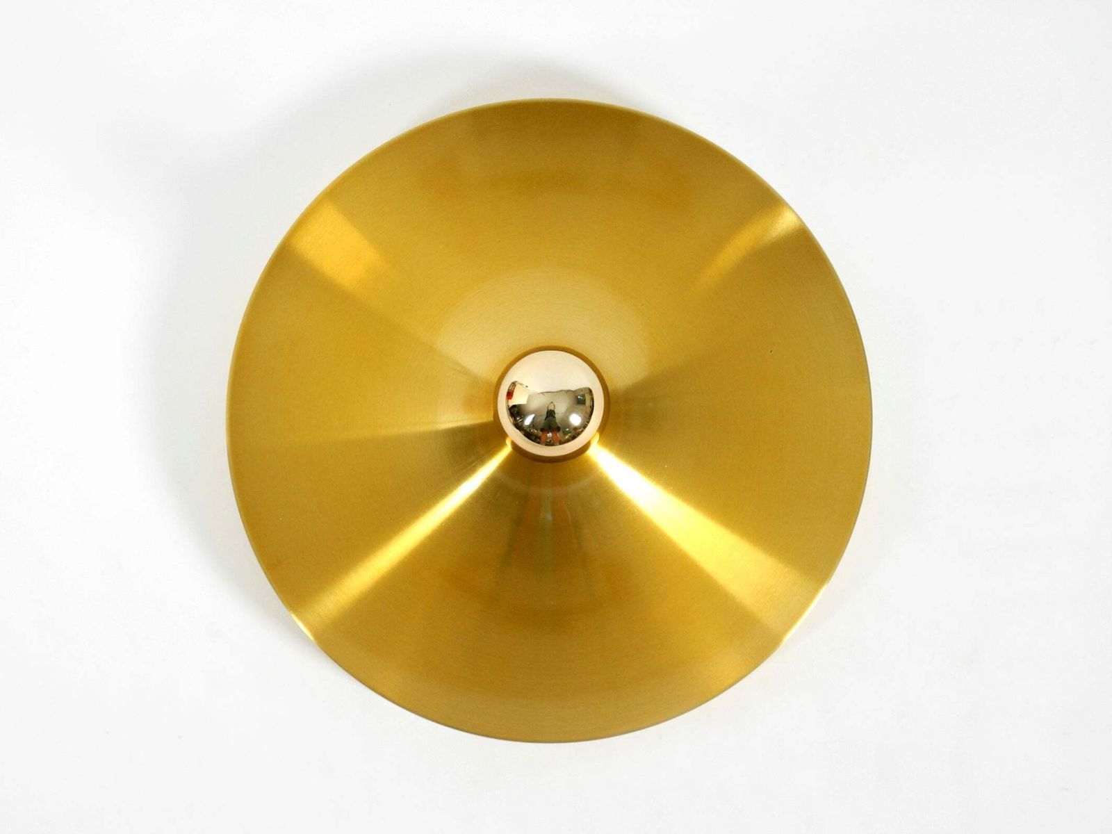 Teka Space Age aluminium plafond- of wandlamp, messing geanodiseerd photo 622.0
