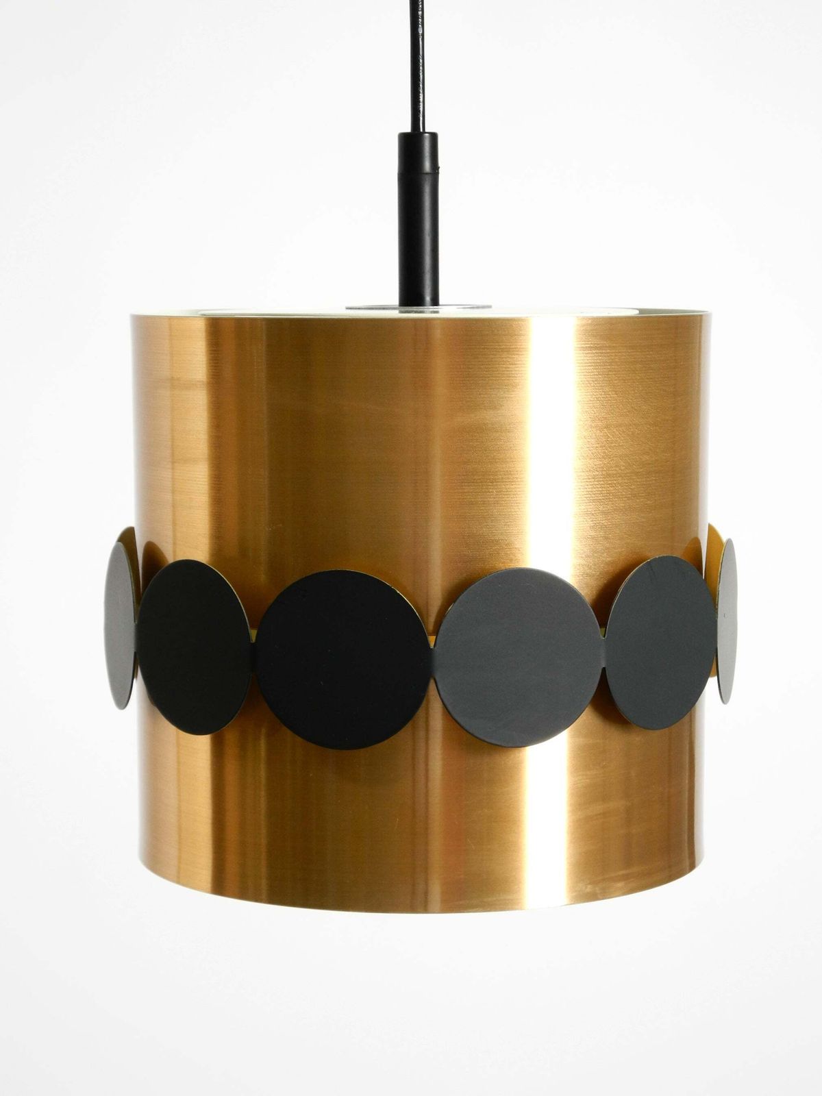 photo vinterior Suspension mid-century années 1960 par Doria, en aluminium anodisé cuivré