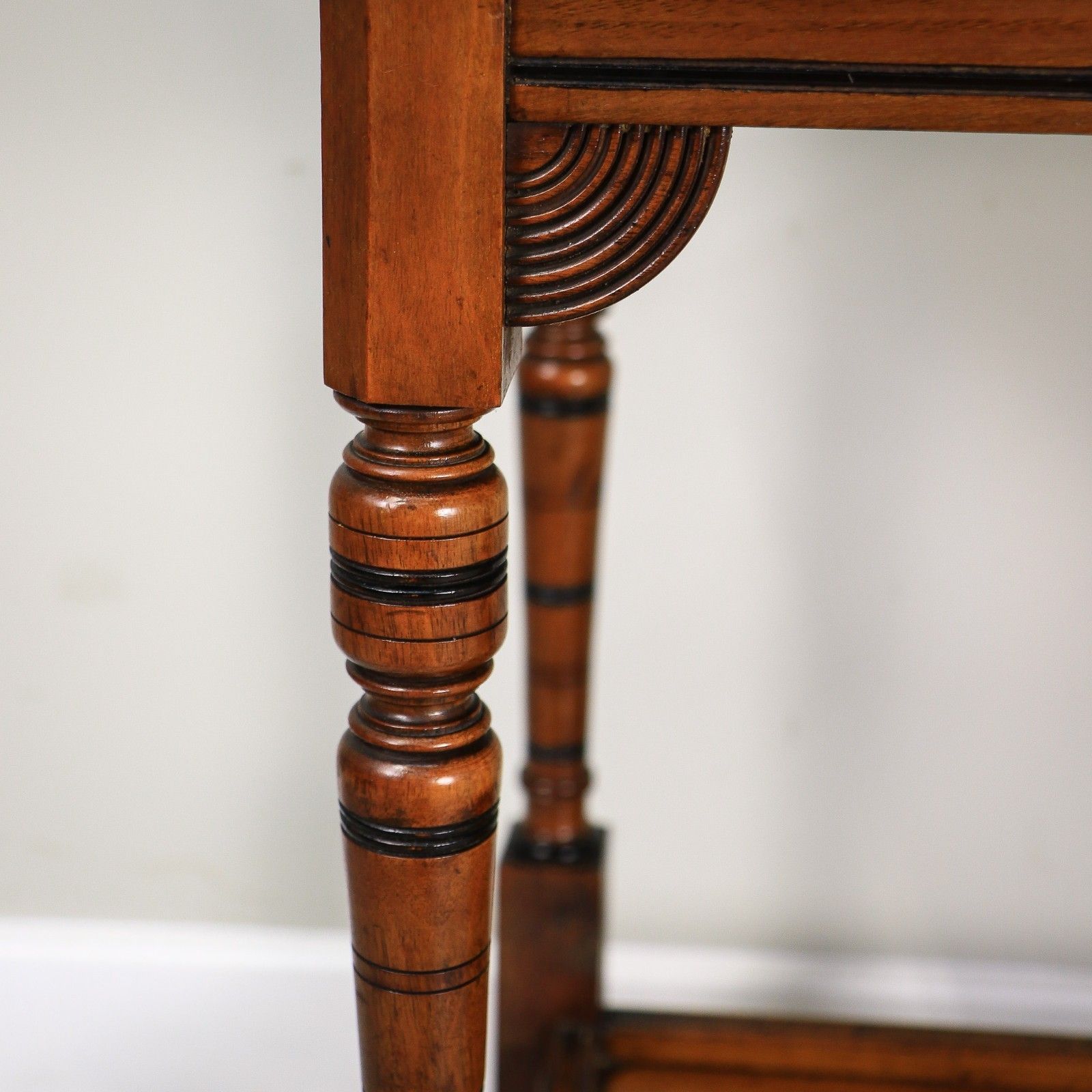 Edwardian Mahogany Card Game Table Baize Top On Porcelain Castors photo Furniture