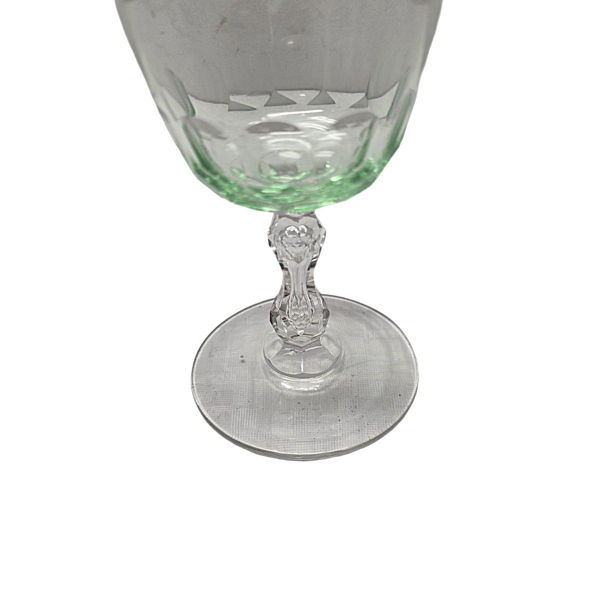 Antiek kristallen uraniumwijnglas, uit 1883 photo buy