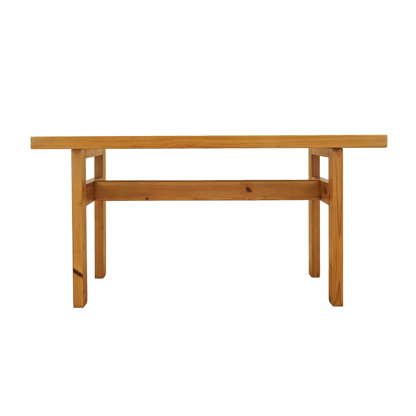 Deense massief grenen eettafel in Scandinavisch modern stijl, jaren 1980