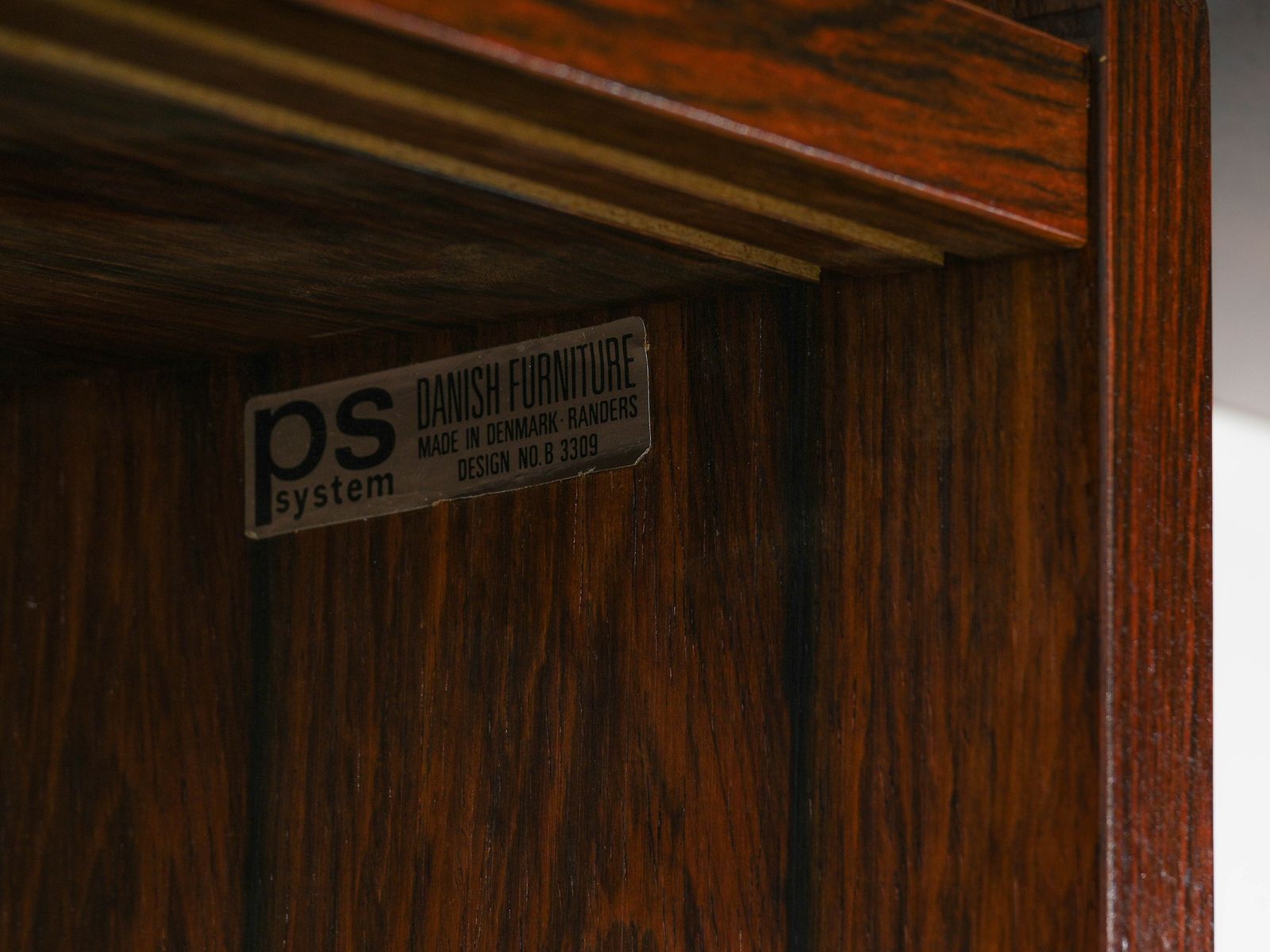 photo buy Bibliothèque modulaire PS System par Preben Sørensen, placage, Danemark, années 1960