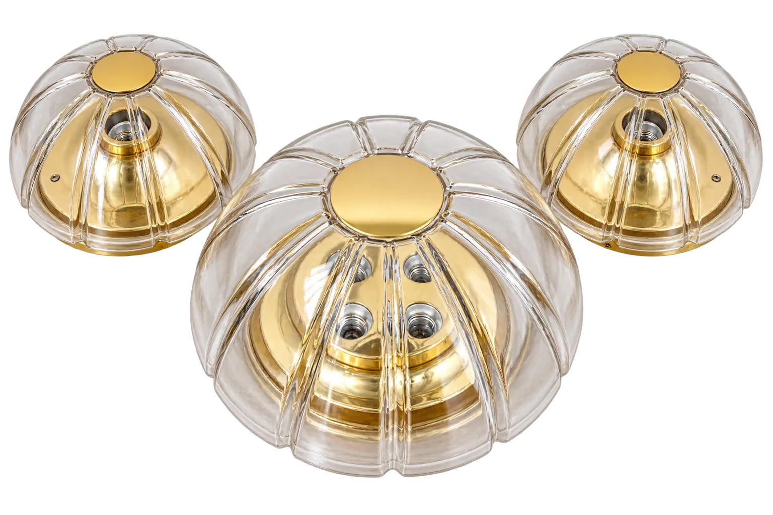 Set Of 3 Limburg Lamps – 2 Wall Lights And A Ceiling Light, Germany, 1970s.
