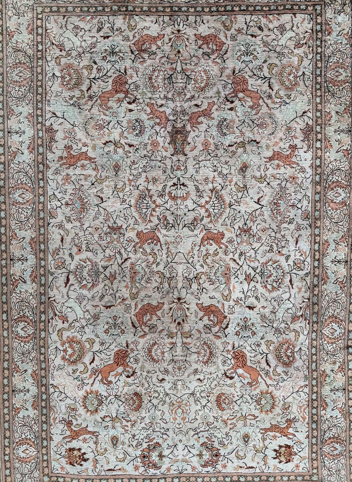 photo buy Vintage Turkish Silk Kayseri Rug 2.14m X 1.39m