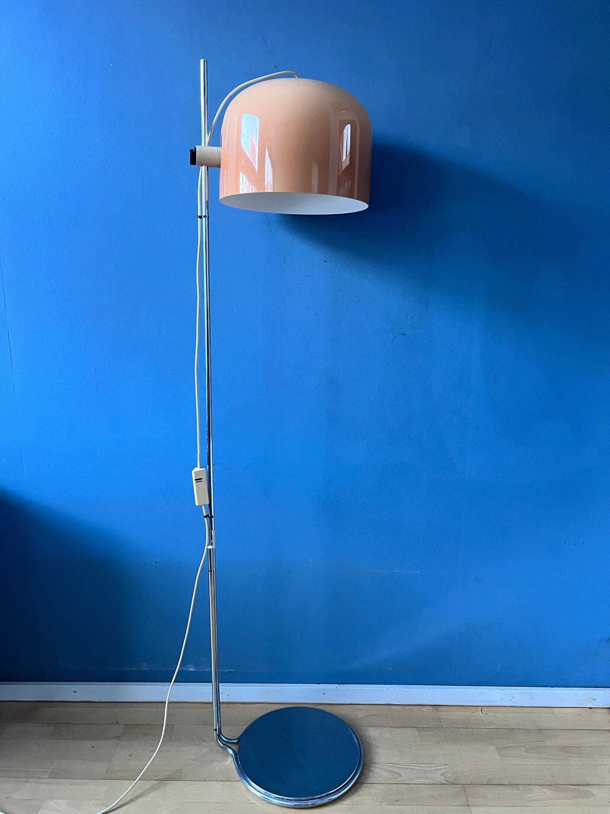 Guzzini Forma Space Age Floor Lamp Chrome Base Orange Shade photo buy