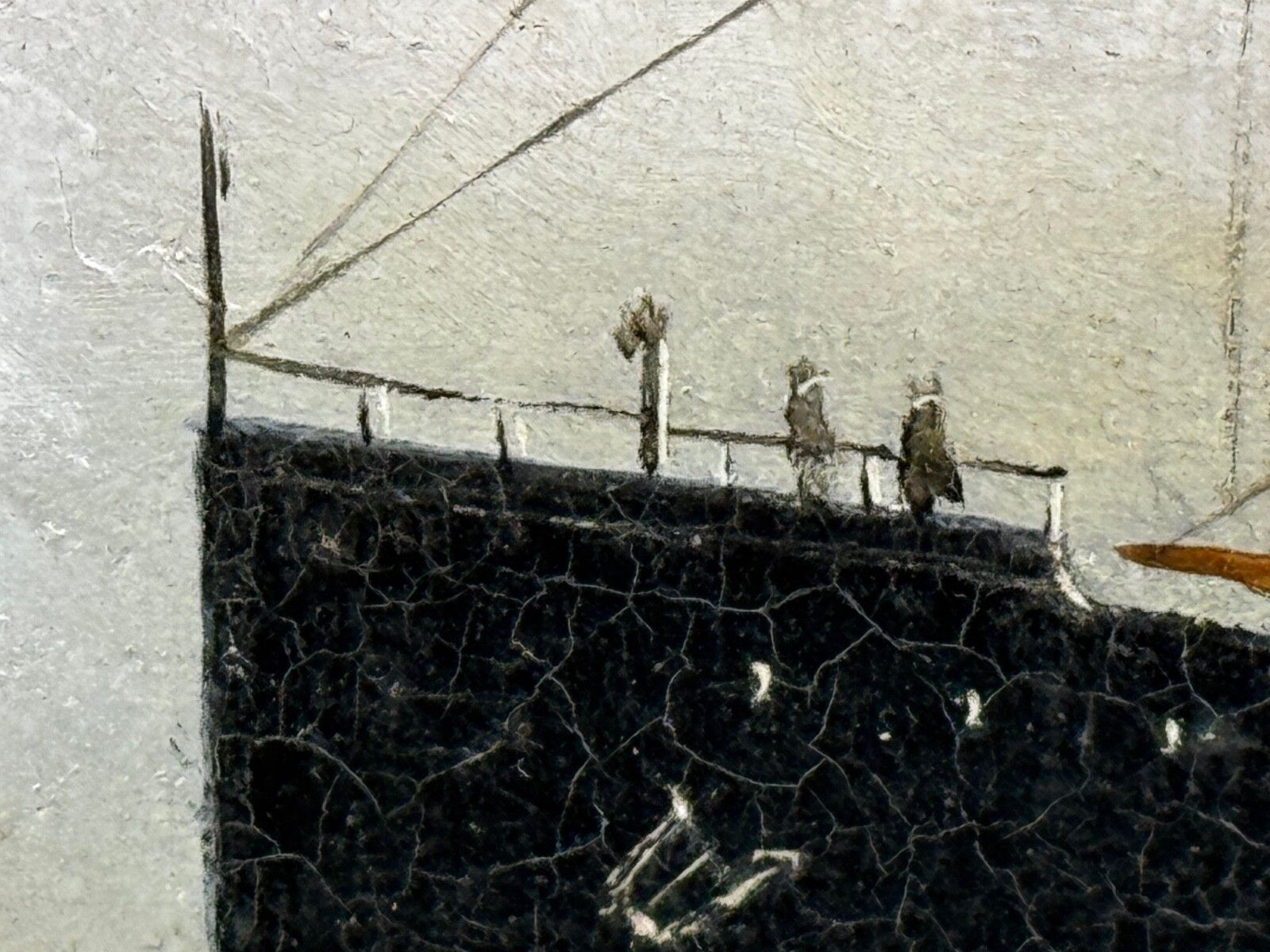 photo for sale Mid Century Marine Artwork Rms Lusitania Cunard Ocean Liner Marine Oil Painting Captain Turner 1915