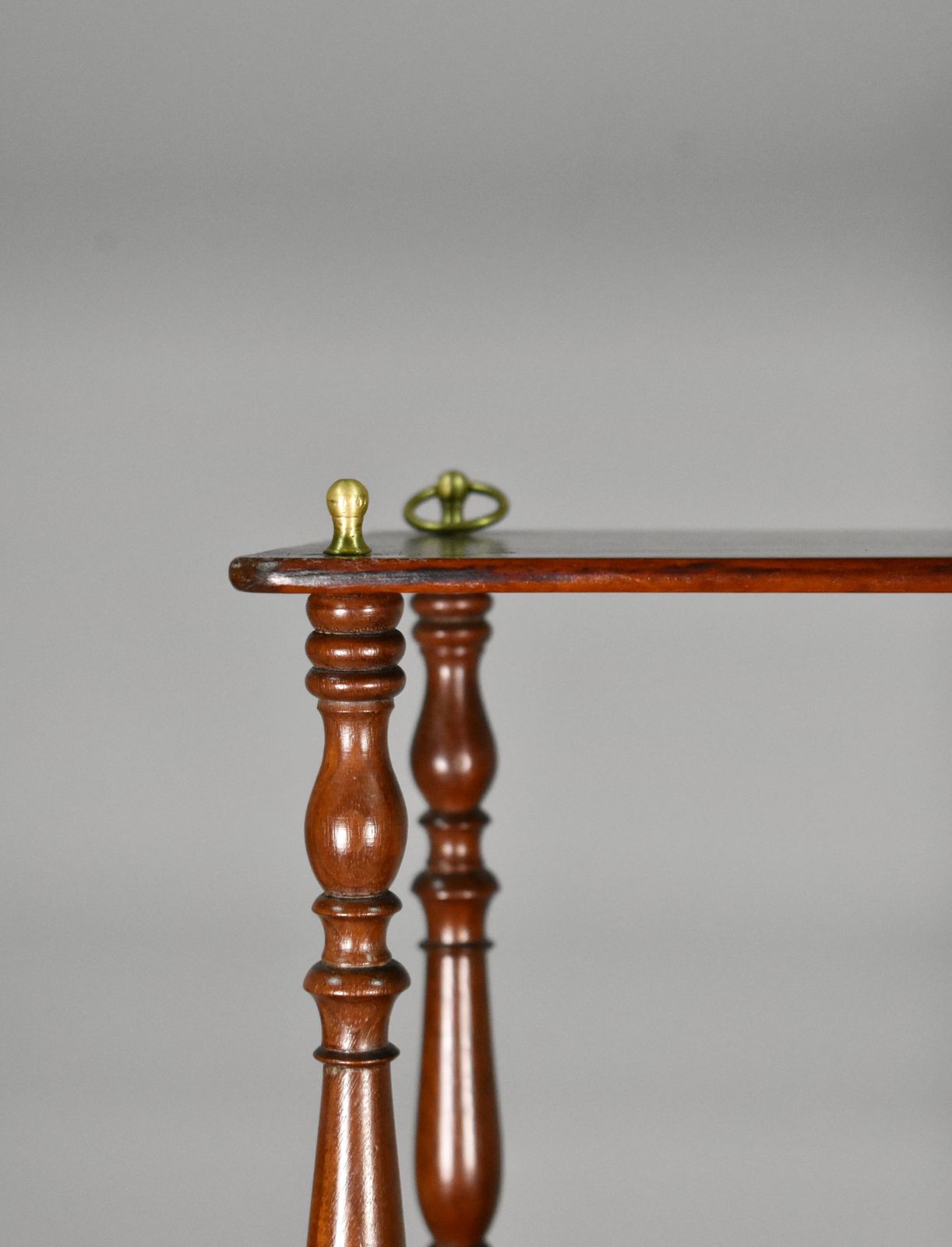 French Mahogany Wall Shelf / Etagère, Napoleon III, 19th Century photo vintage