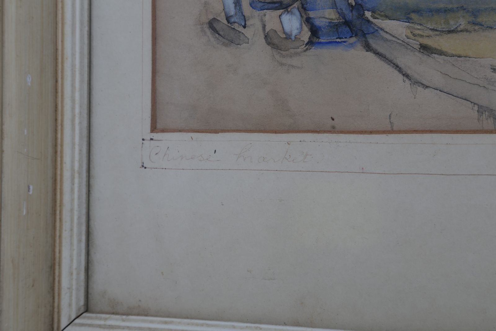‘Chinese Market’, Watercolour On Paper, Signed, Nora Pennett, C. 1920 1930s. photo for sale