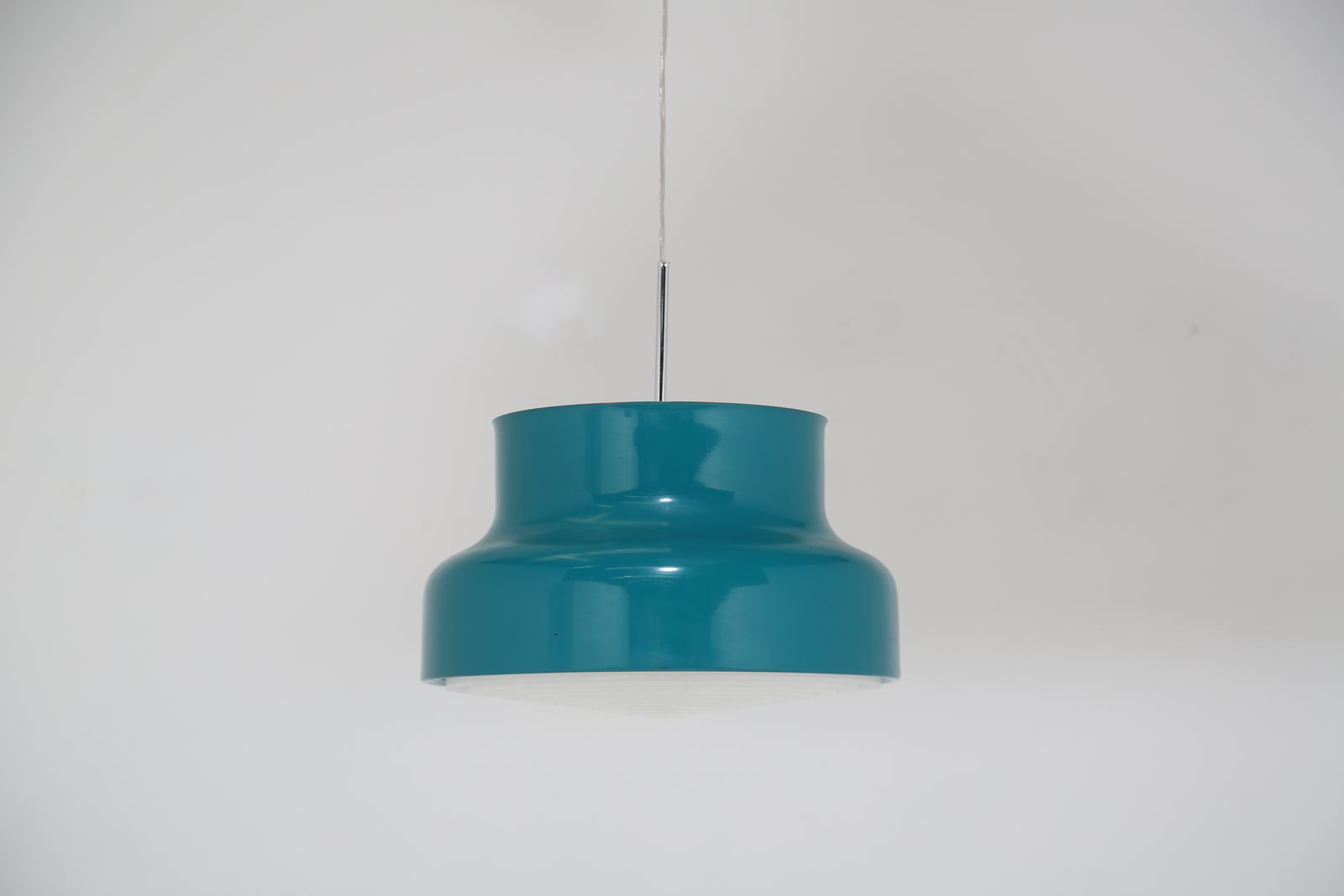 Plafonnier mid-century en métal laqué bleu-vert « Bumlingen » par Anders Pehrson pour Ateljé Lyktan, 1968