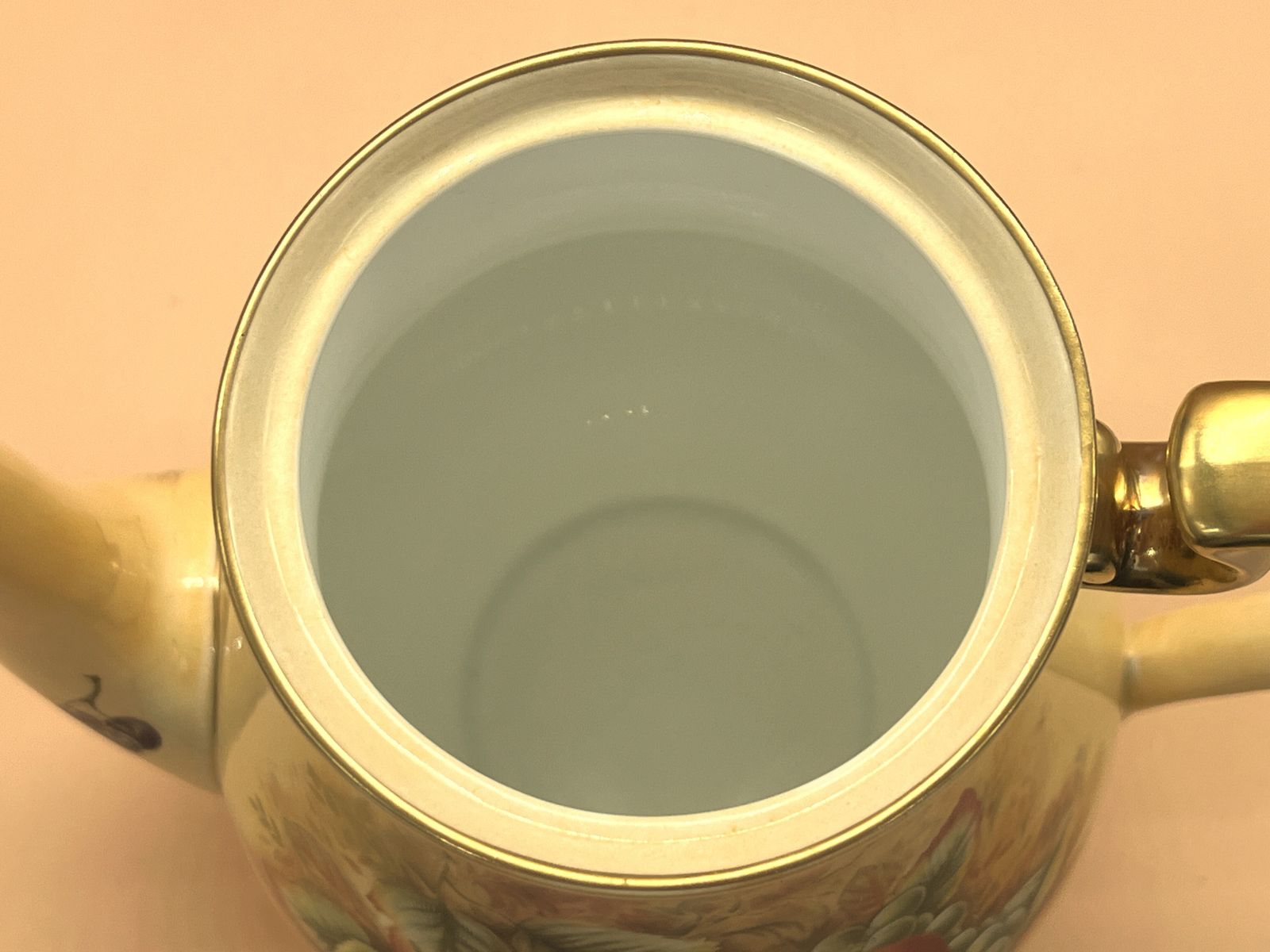 Aynsley China Orchard Gold Design Large 2 Pint Capacity New / Unused Coffee Pot. photo vinterior