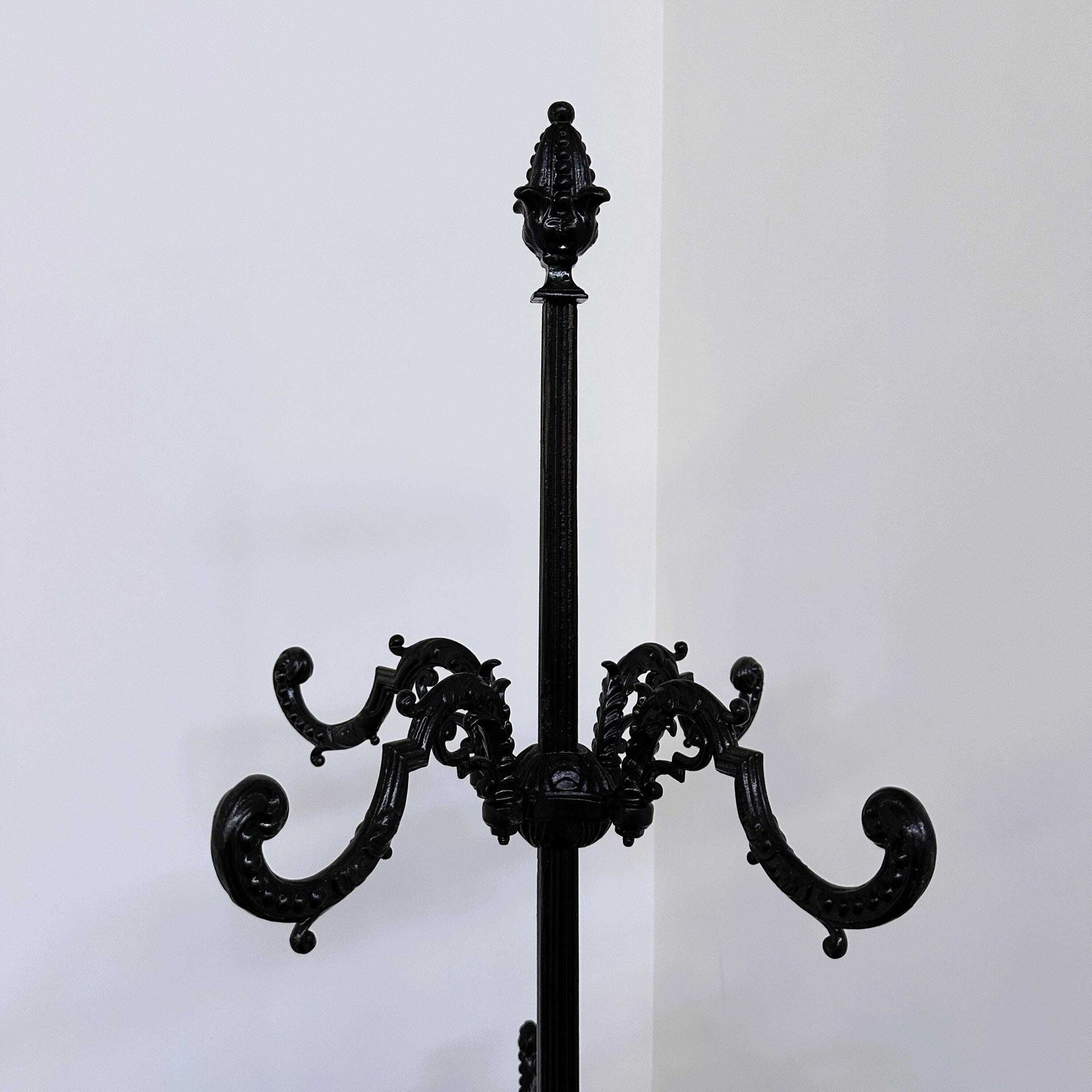 Furniture Large Ornate Cast Iron Hall Tree Coat Stand With 12 Hooks photo