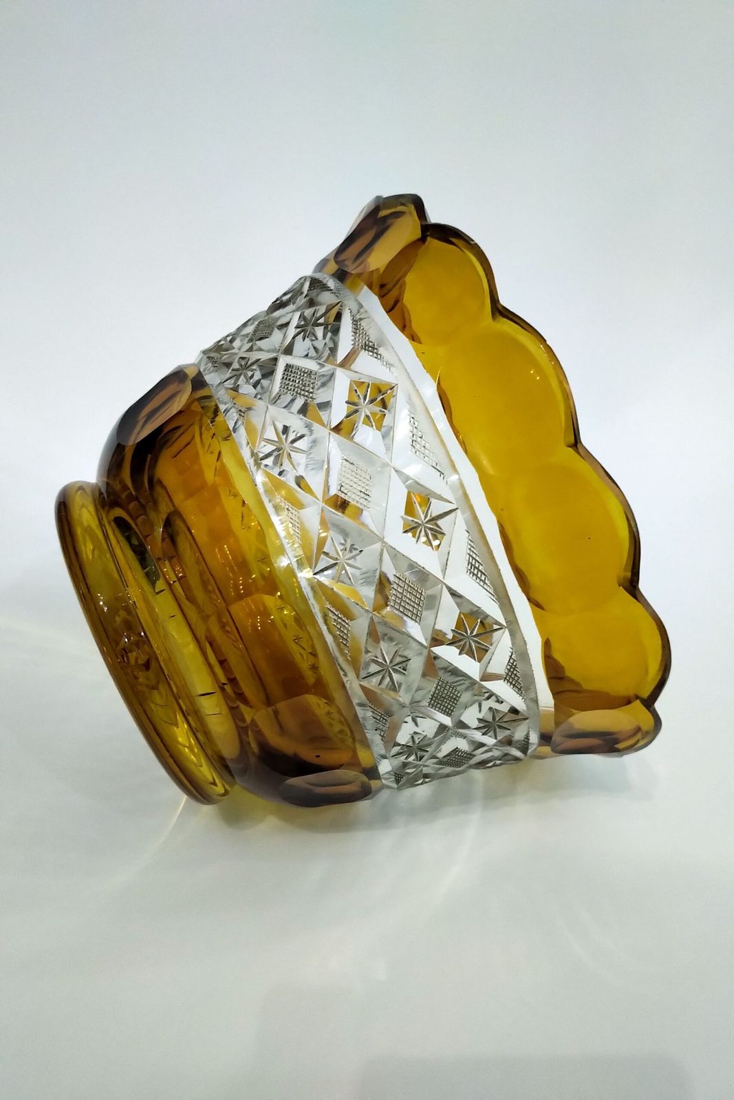 Cut Honey Glass Bowl photo furniture