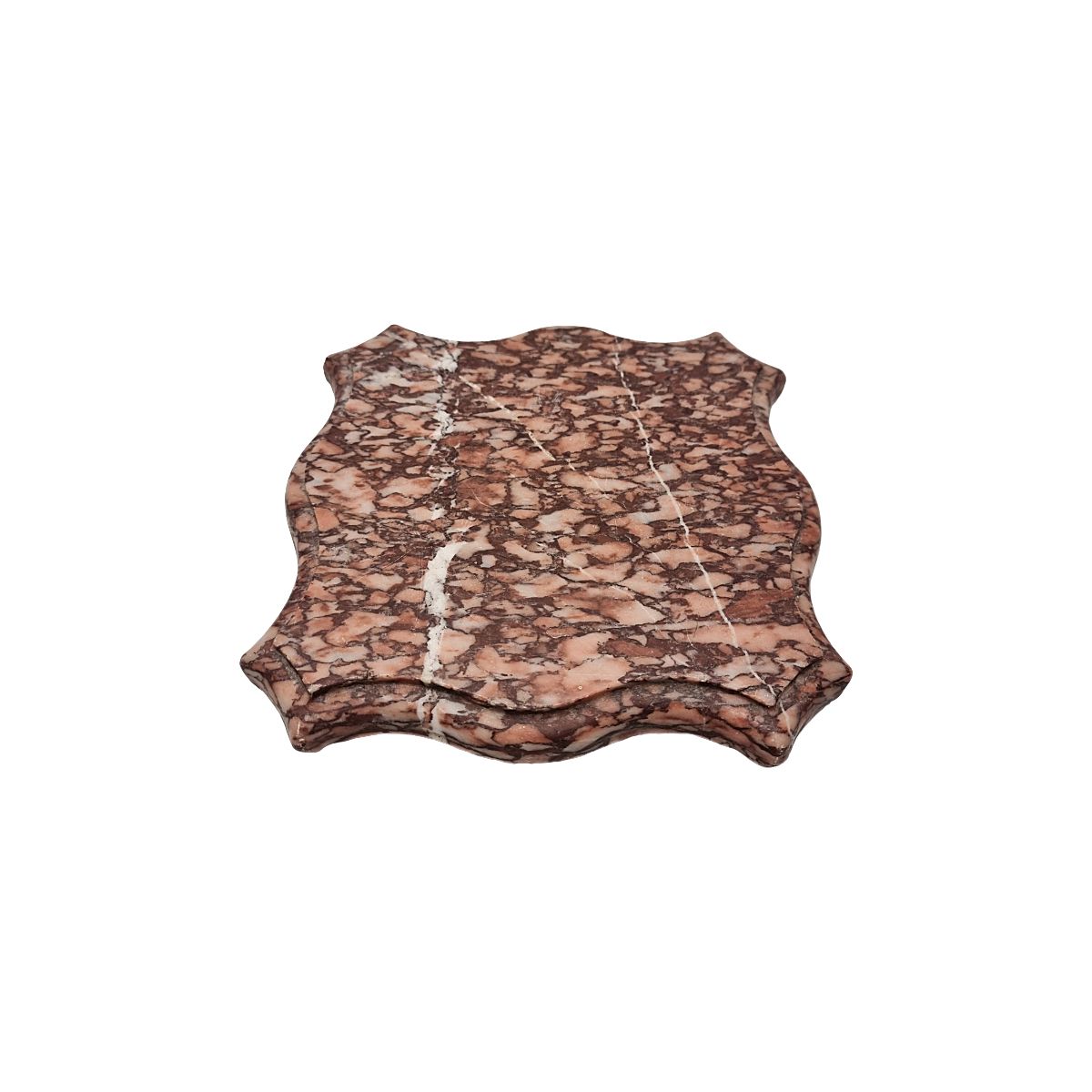 Antique French Bordeaux Marble Tray, Late 1800s photo furniture