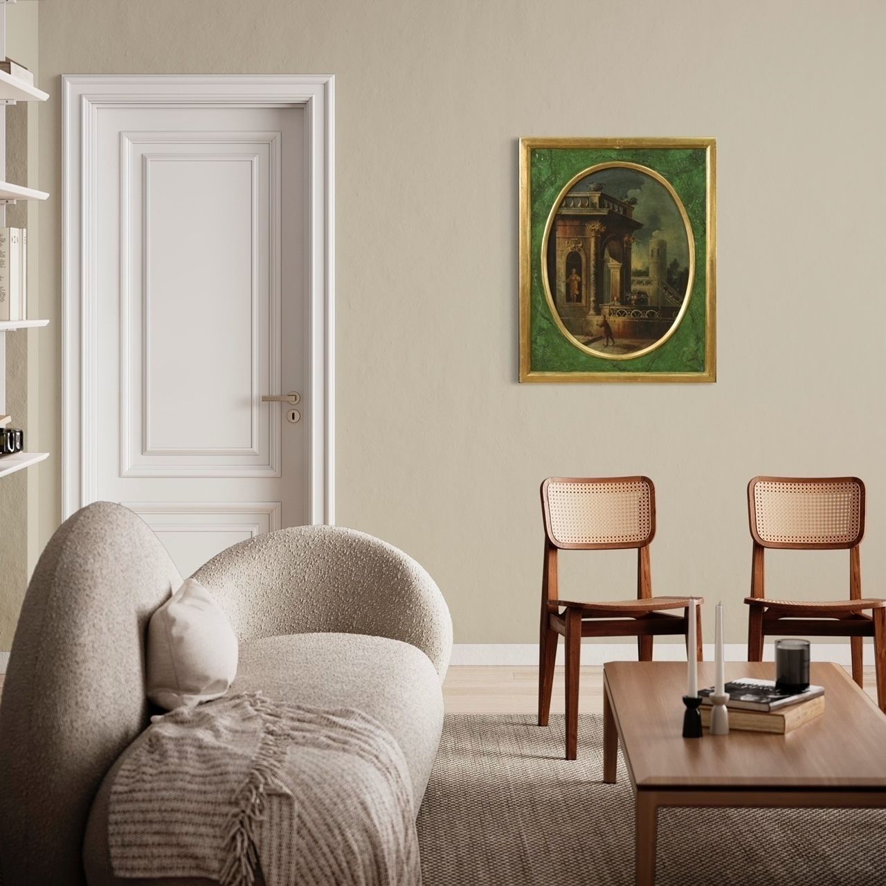 photo vinterior Architecturaal capriccio uit de 18e eeuw