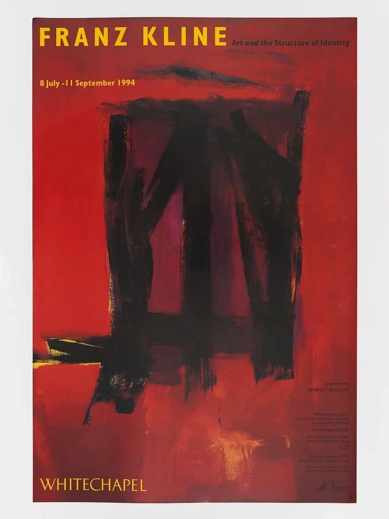 Franz Kline, Art And The Structure Of Identity, zeldzame tentoonstellingsposter, 1994
