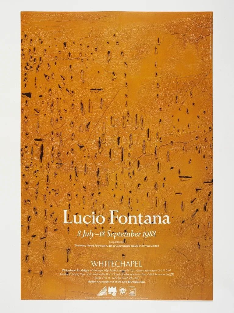 Lucio Fontana Rare Exhibition Poster, 1988