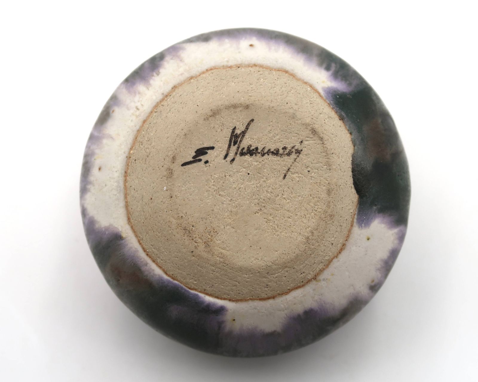 Round Soliflore Vase In Stoneware By Stella Bakatsi, Greek Ceramics From The 1970s. photo buy
