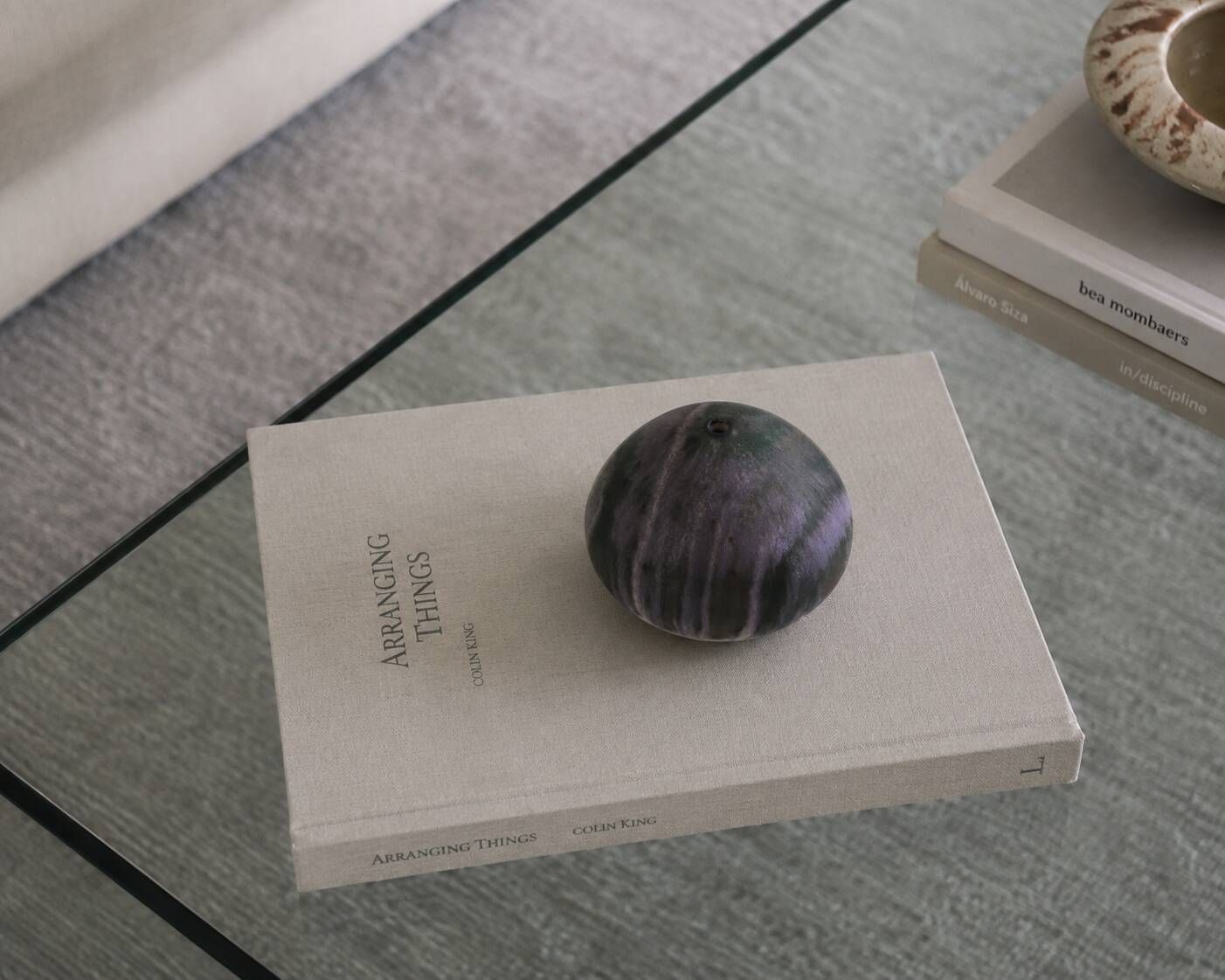 photo furniture Round Soliflore Vase In Stoneware By Stella Bakatsi, Greek Ceramics From The 1970s.