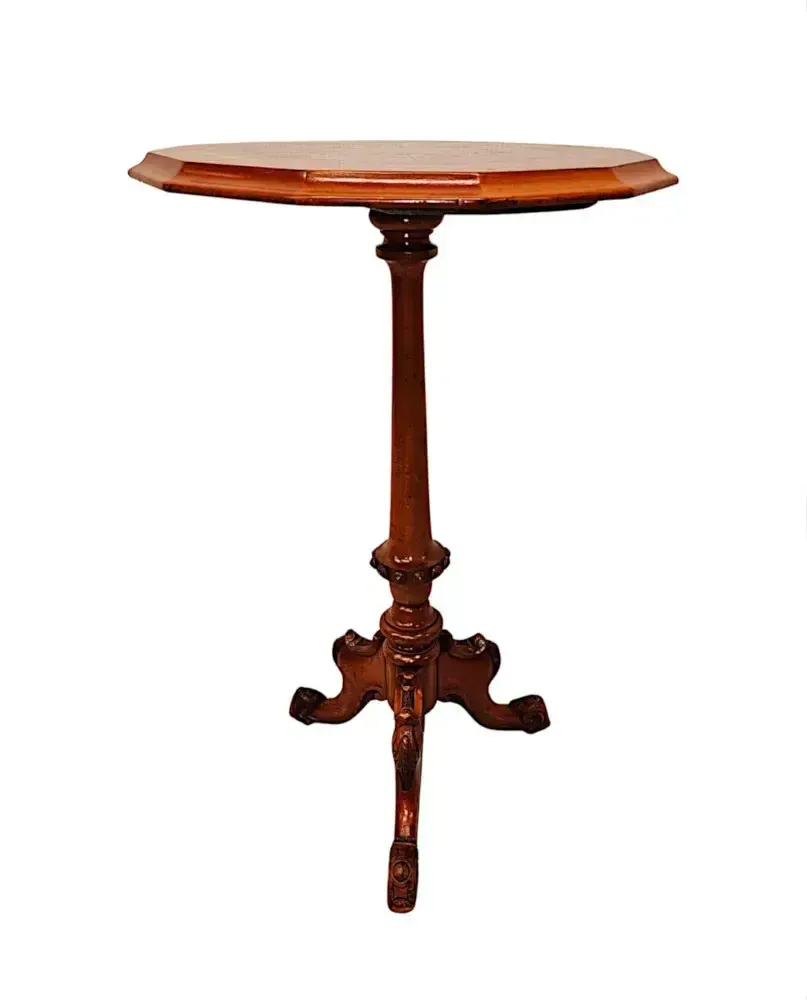 A Very Rare 19th Century Highly Inlaid Occasional Or Lamp Table Attributed To Gillows photo Furniture