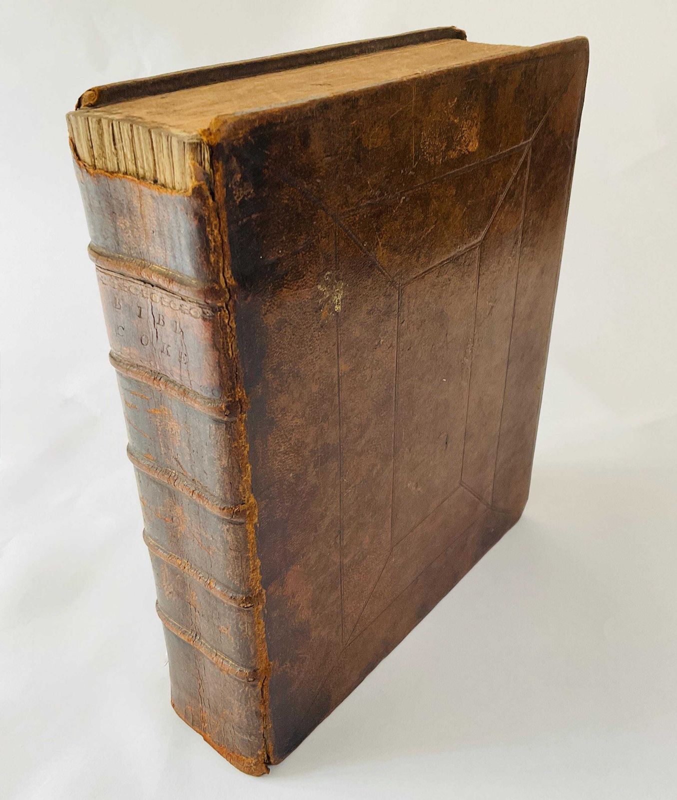 Antique Welsh Family Bible From 1808, By Thomas Coke, Full Calf Binding photo for sale