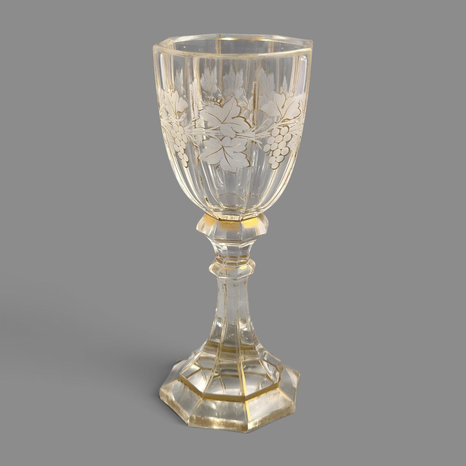 Vroeg Moser Boheems geslepen kristallen Römer, ca. 1860-1875 photo furniture