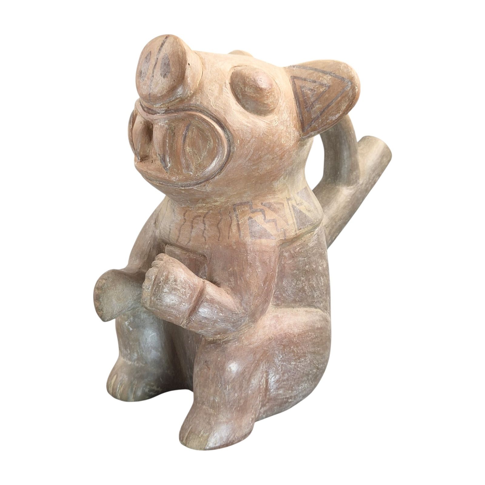 Authentiek pre-Columbiaans terracotta zoömorf artefact, meer dan 2000 jaar oud photo furniture