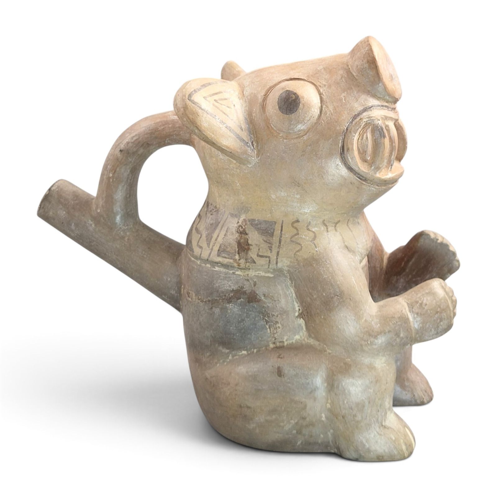 Authentiek pre-Columbiaans terracotta zoömorf artefact, meer dan 2000 jaar oud