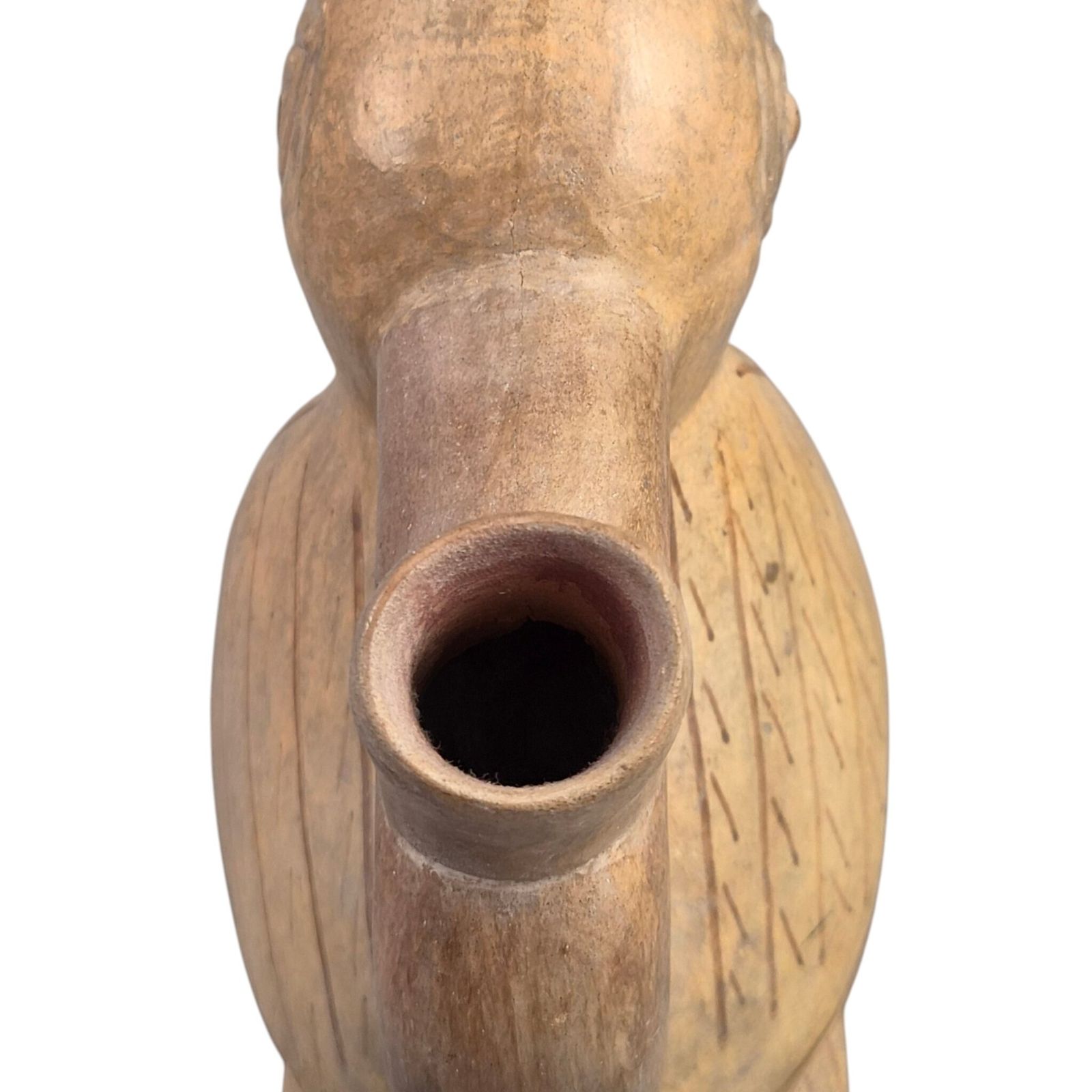 Genuine Ancient Pre Columbian Terracotta Ornithomorphic Artifact Over 2000 Years Old photo vintage