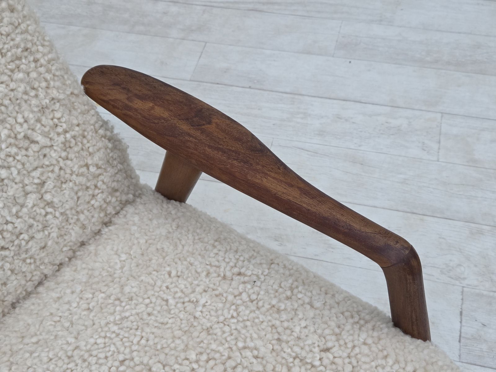 1960s, Danish Design By Alf Svensson, Genuine Sheepskin, Reupholstered. photo 2490.0
