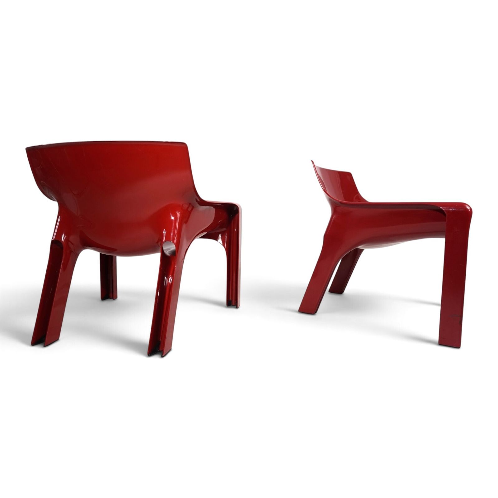 photo vintage Vico Magistretti Vicario Set Of 2 Lounge Chairs For Artemide, 1970