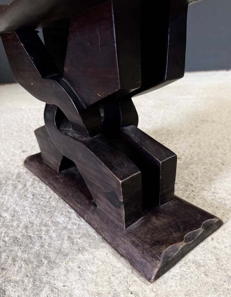 photo for sale Handcrafted Carved Ashanti Tribal Stool, Africa 1950's