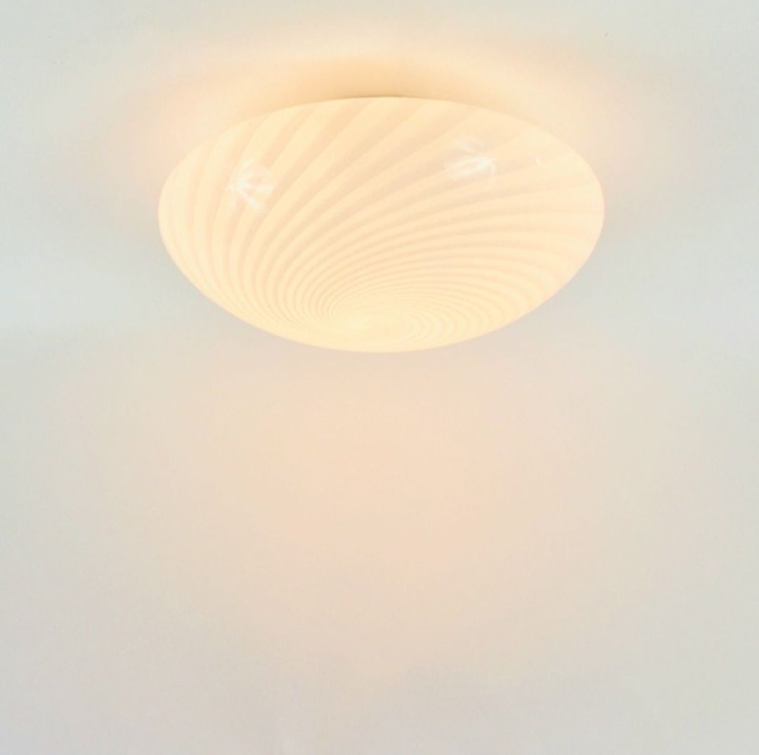 X.L. Murano Glass Swirl Ceiling Light, Italy 1970s photo Lighting
