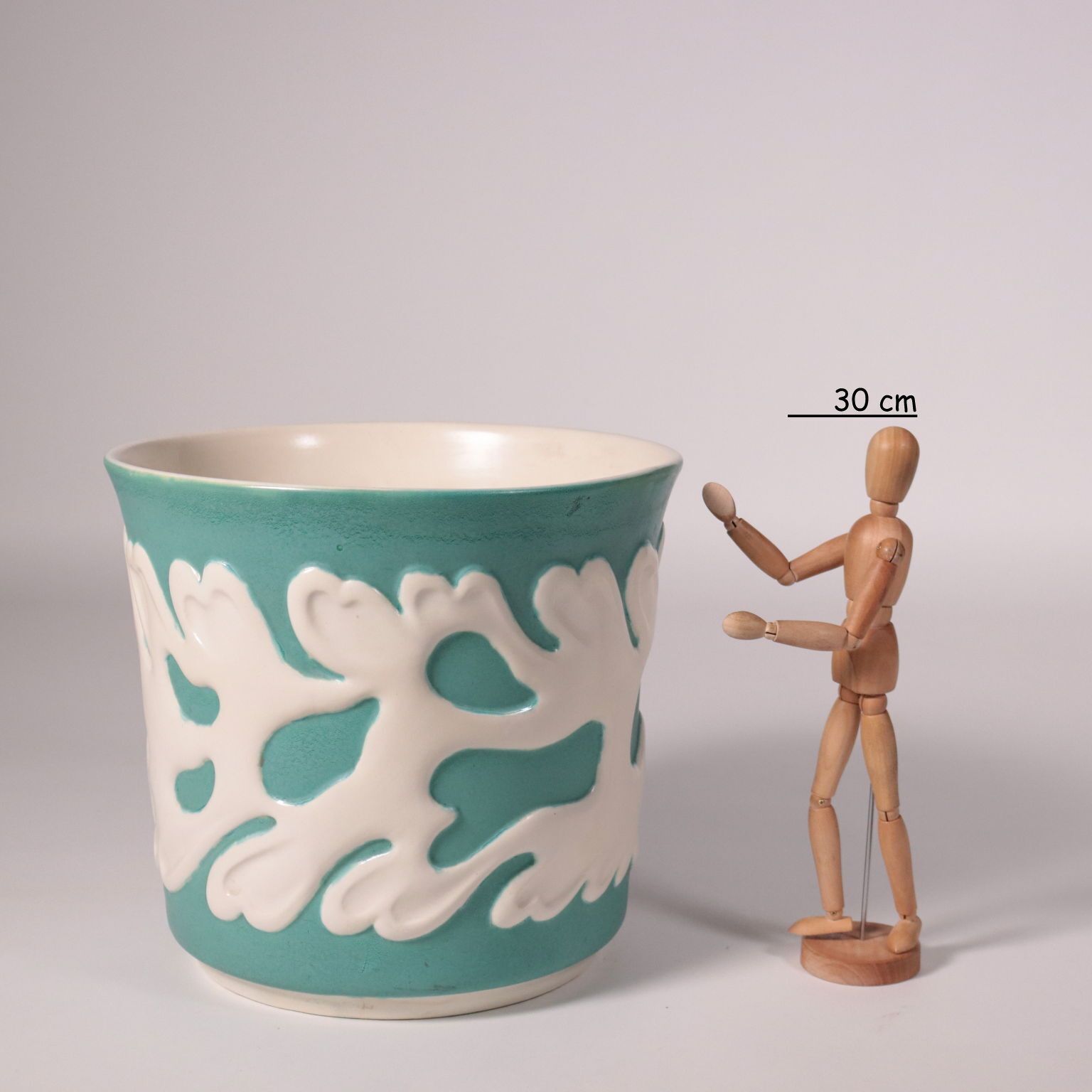 Vaas Giovanni Gariboldi Ginori San Cristoforo Ceramic Milan Italy 1950 photo furniture