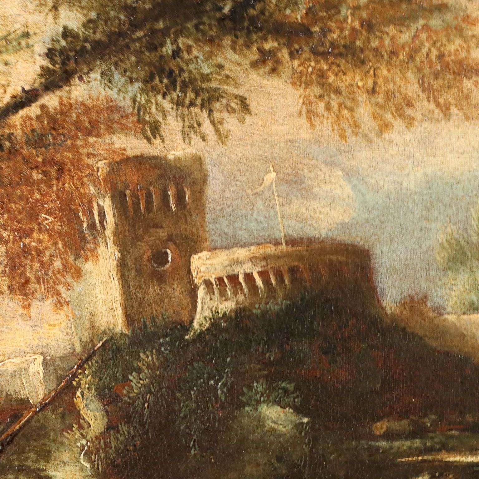 Tableau ancien attribué à A. Peruzzini, huile sur toile, Italie, XVIIIe siècle photo vinterior