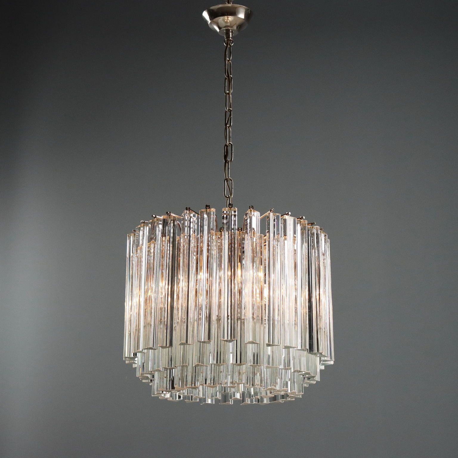 Lampe de plafond vintage en verre de Murano, Italie, années 1960