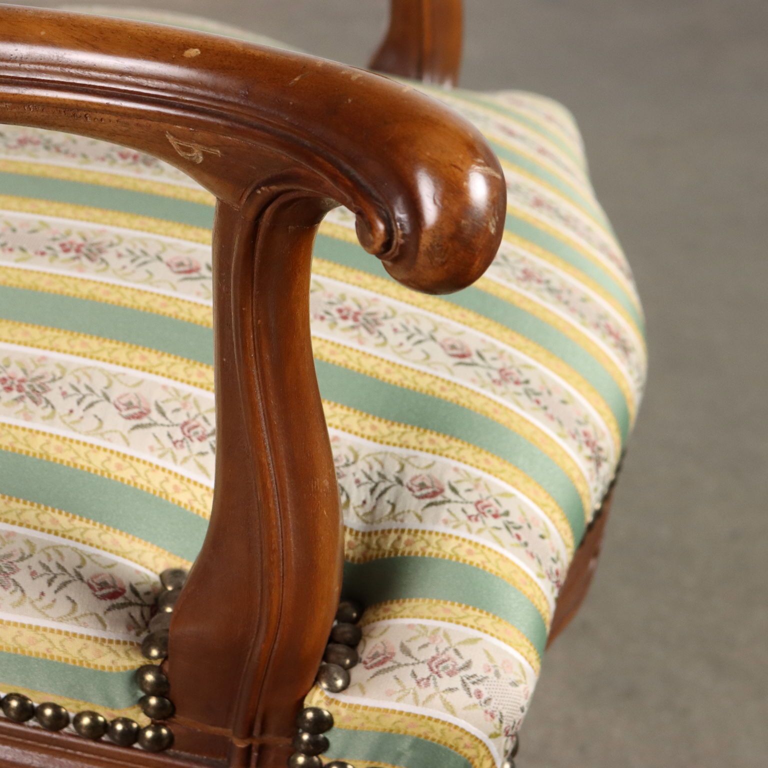 Pair Of Walnut Armchairs In Barocchetto Style photo buy